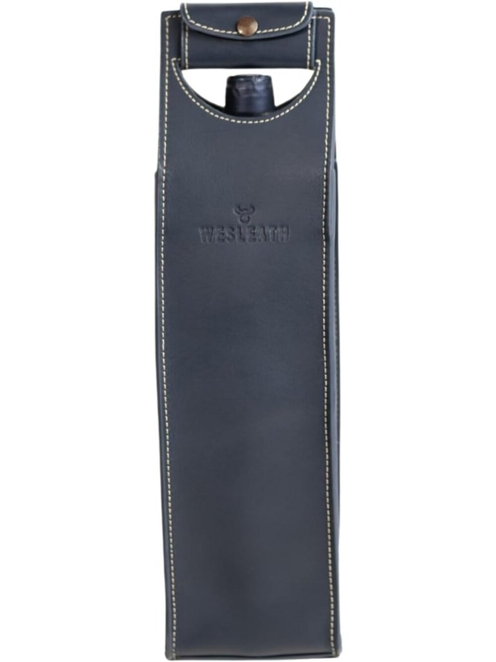 Premium Leather Wine Tote Bag | Single Bottle Carrier with Strong Handles